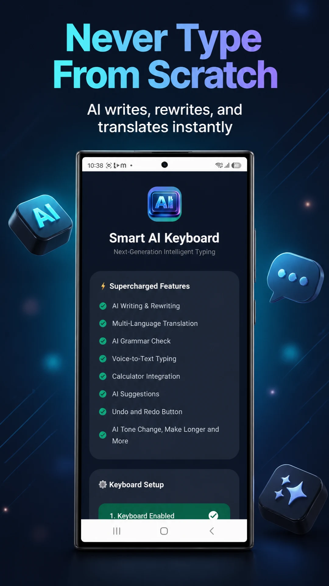 Smart AI Keyboard: Translate screenshot